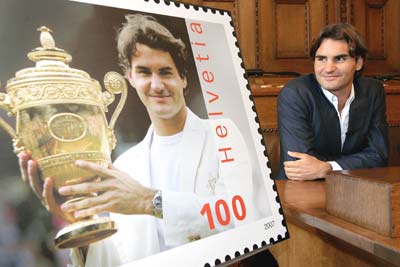 Roger Federer stamp