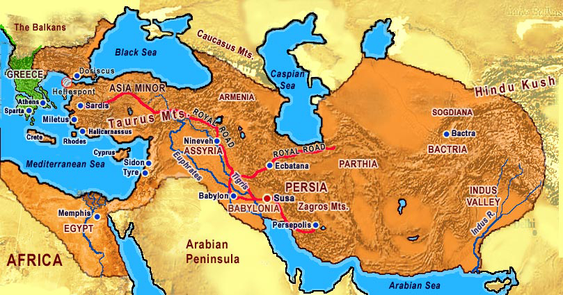 map of persian empire under xerxes        <h3 class=