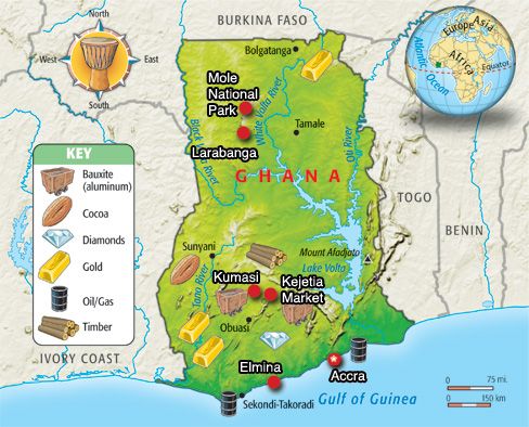 Tourist Map Of Ghana 16 Interesting Facts About Ghana | Ohfact!